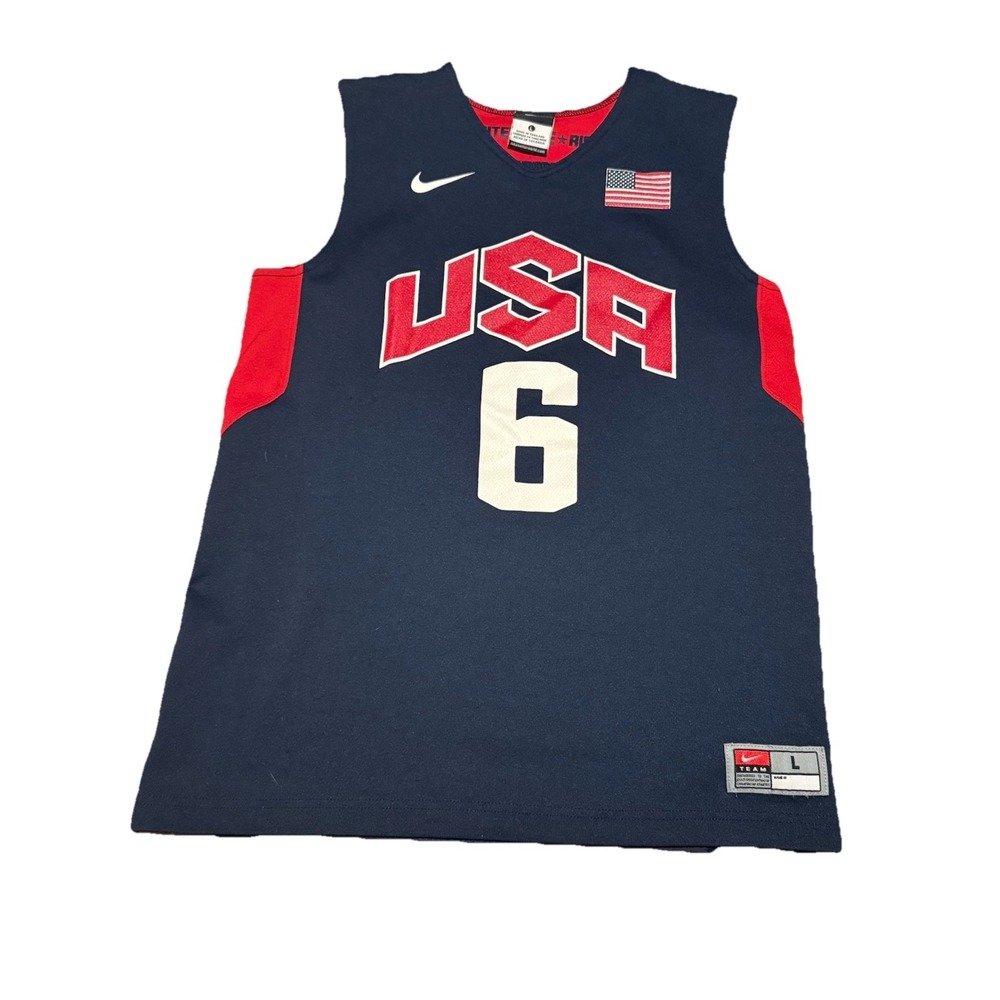 Nike Team ISA Lebron James 2012 Olympics Blue Basketball Jersey Youth‎ Large